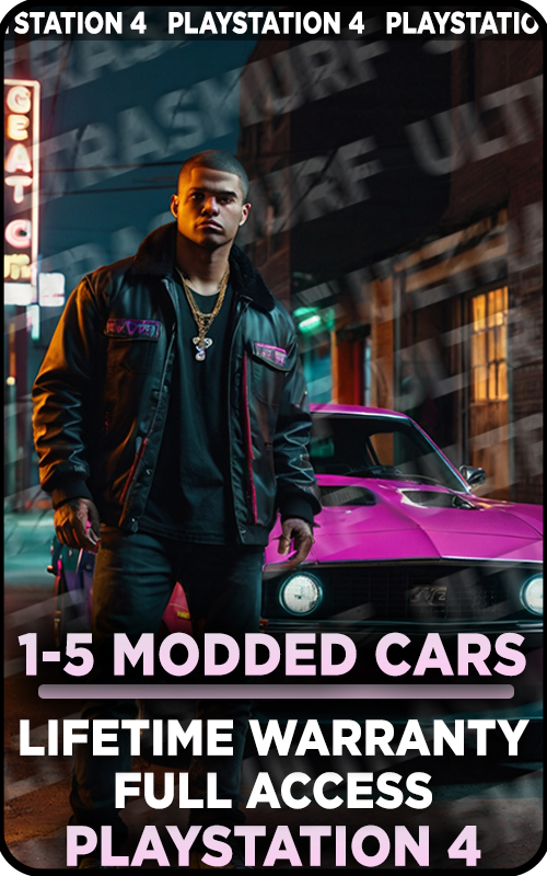 【PS4】1-5 Modded Cars Account
