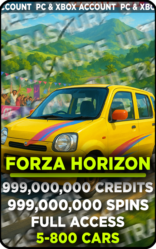 【PC/XBOX】999M+ Credits 999M+ Wheelspins FH5 Modded Account