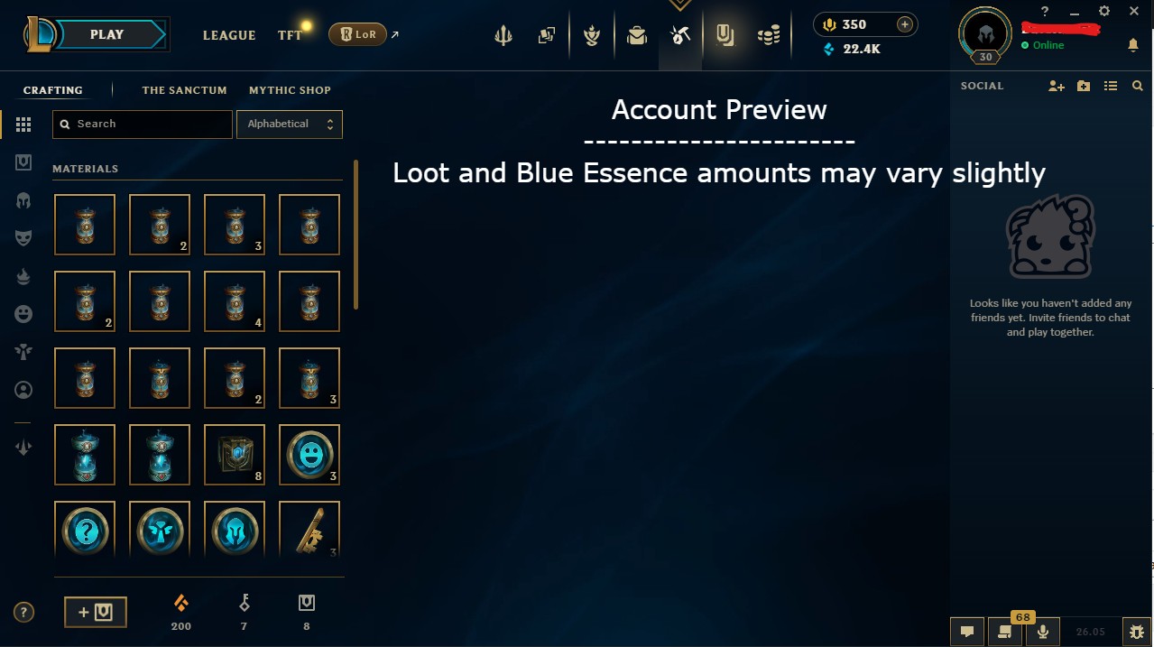 NA - Ranked Ready Handleveled Account